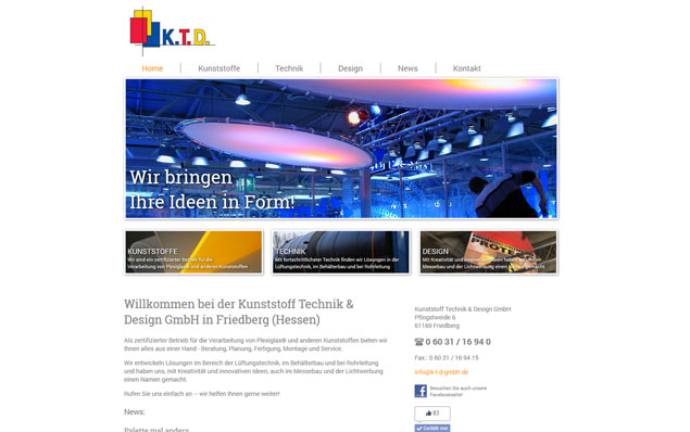 Webdesign - Kunststoff Technik & Design GmbH in Friedberg (Hessen)