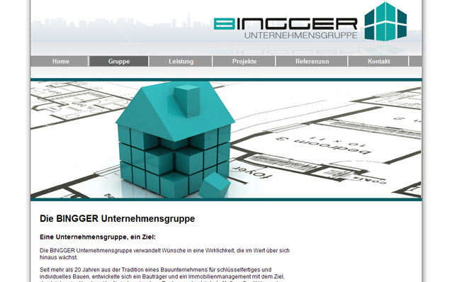 Webdesign Bingger Webseite