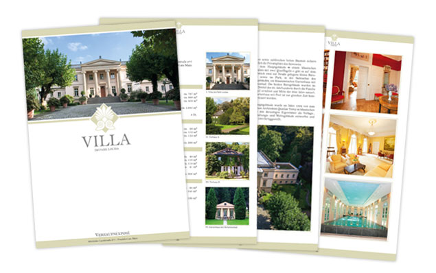 Gestaltung Expose Villa im Park Louisa