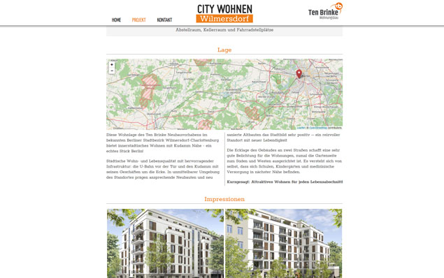 Webseite Bauprojekt Berlin
